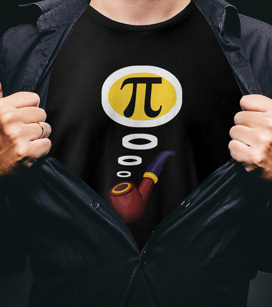 Pi Day Pipe With Pi Symbol For Teacher T-Shirt