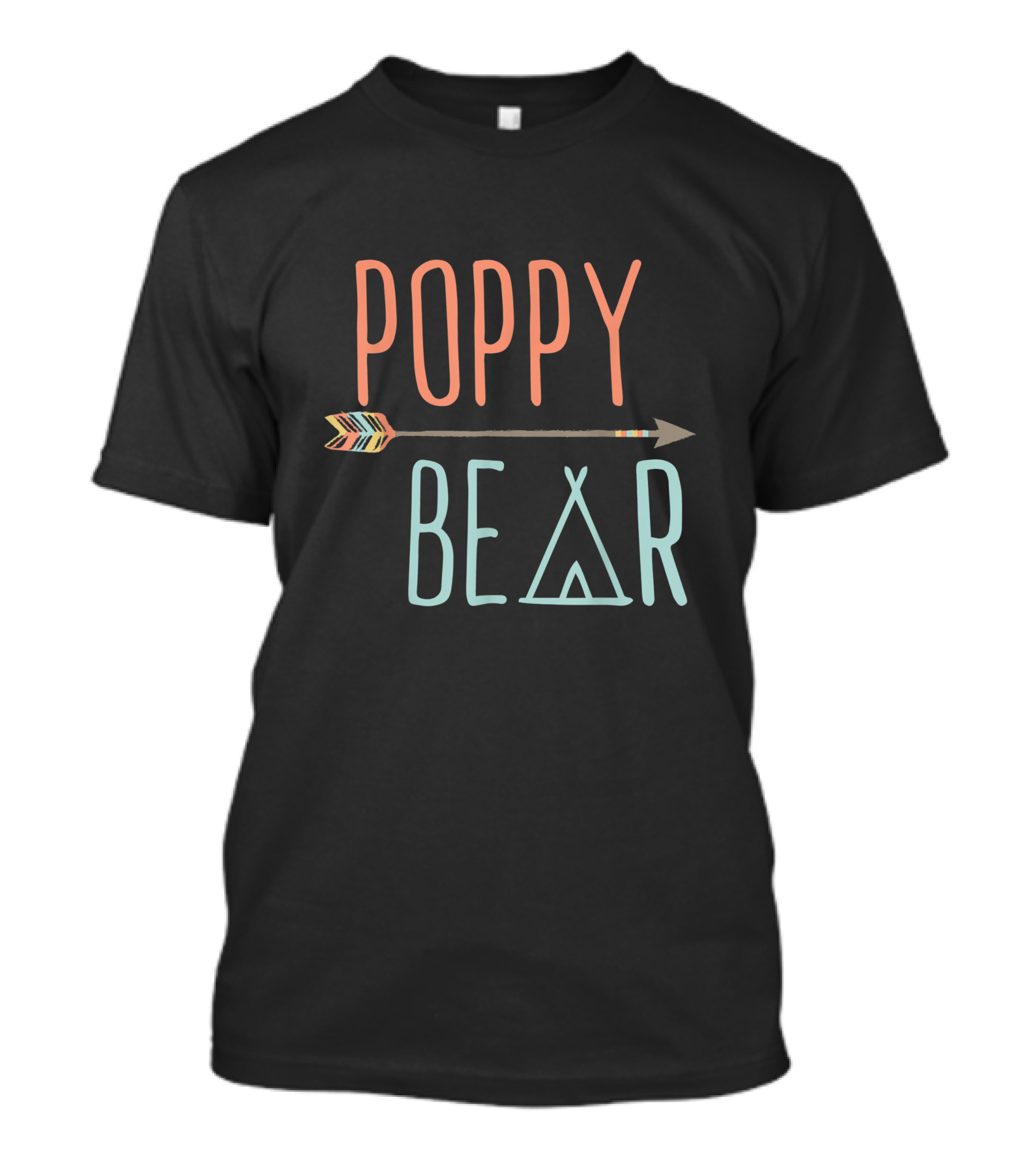 Poppy Bear Arrow Teepee Grandpa T-Shirt