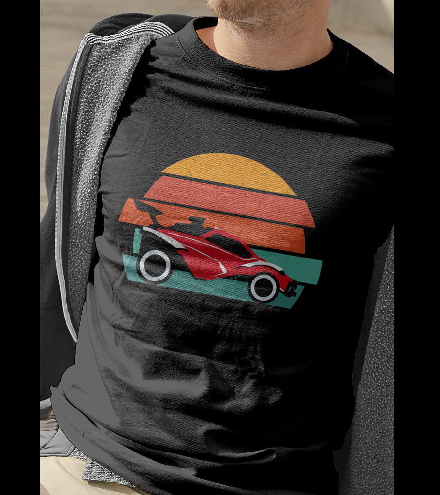Rocket League Race Car Retro Sunset T-Shirt