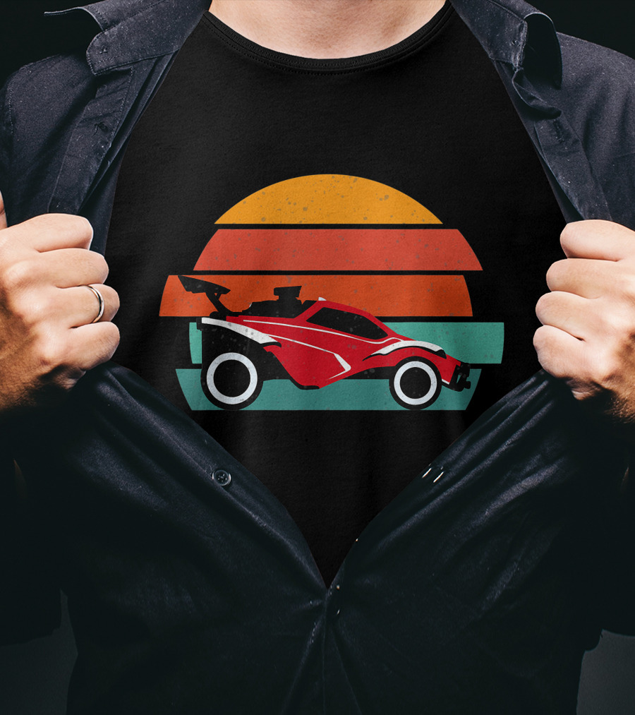 Rocket League Race Car Retro Sunset T-Shirt