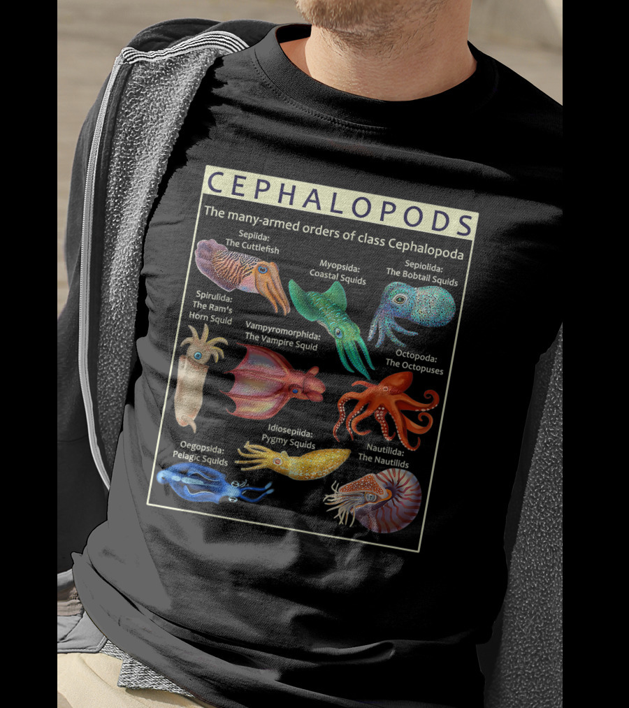 Cephalopods The Many-Armed Orders Of Class Cephalopoda Octopoda The Octopus T-Shirt