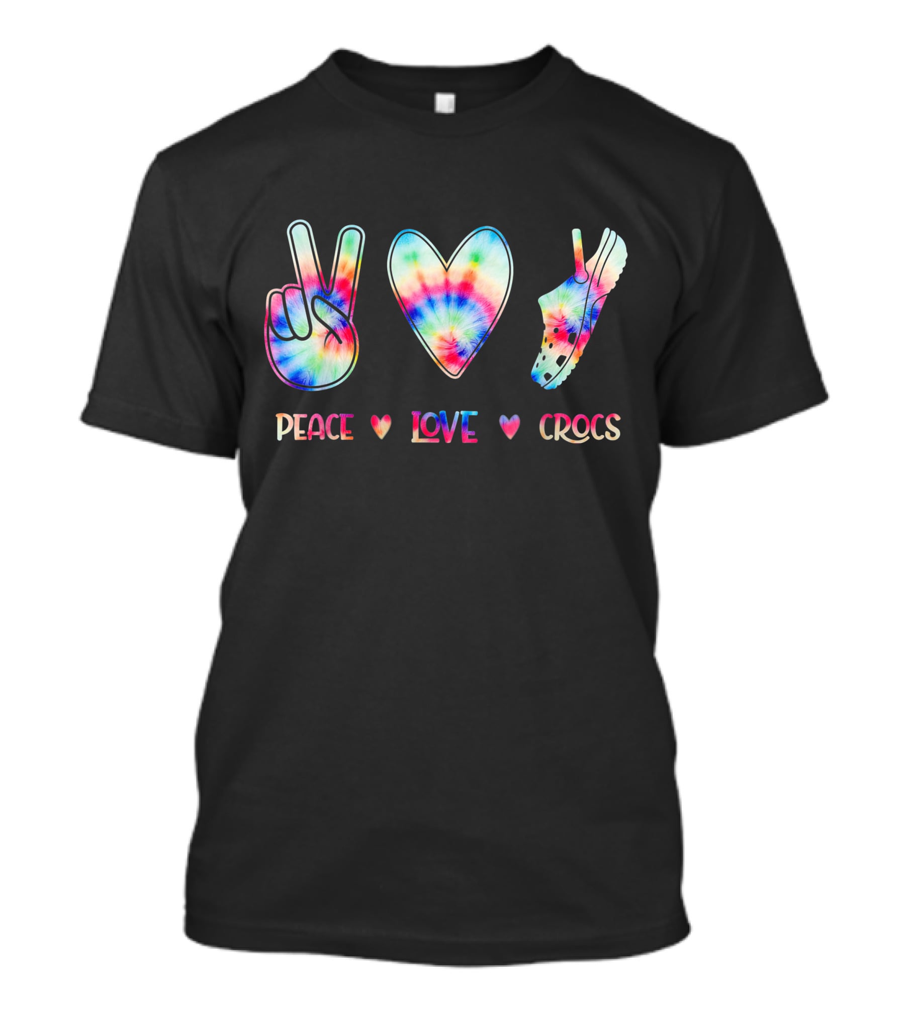 Peace Love Tie-Dye Crocs T-Shirt