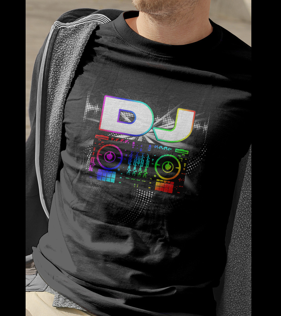 DJ Music Lover Colorful Soundwave Music Player T-Shirt