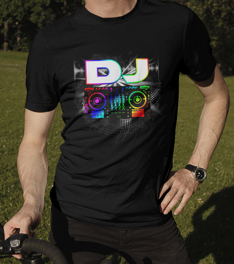 DJ Music Lover Colorful Soundwave Music Player T-Shirt