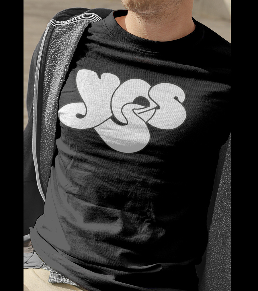 Yes Band Iconic Logo White Bubble Letters T-Shirt