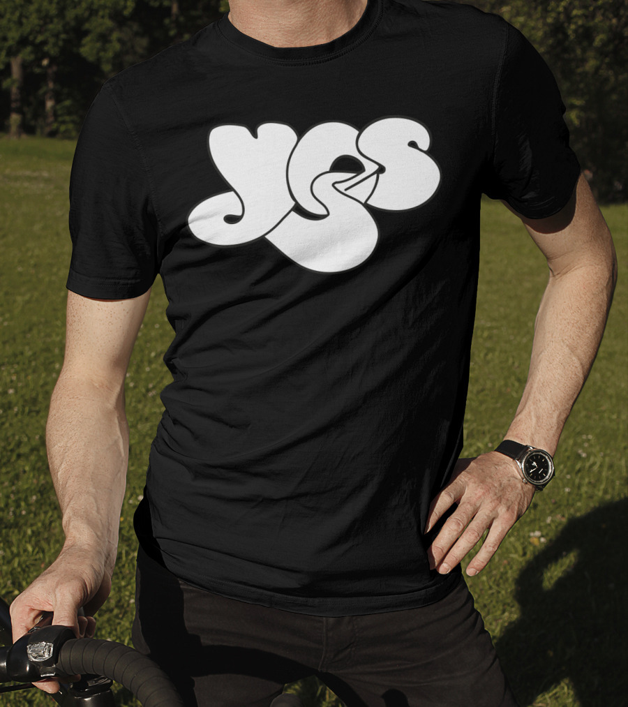 Yes Band Iconic Logo White Bubble Letters T-Shirt