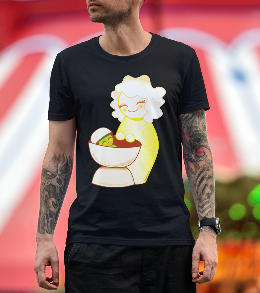 Motherly Embrace of Kokeshis with Sweet Little Pistachio in a Bowl T-Shirt