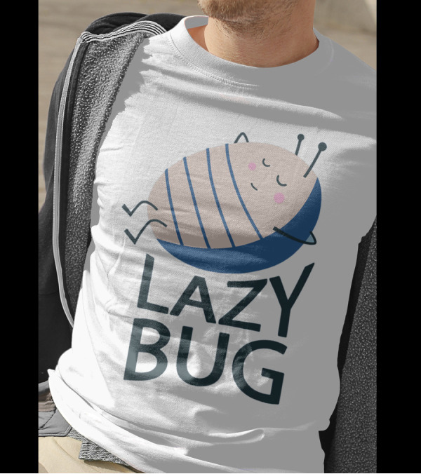 Relaxed Sleeping Lazy Bug Cute Cartoon T-Shirt