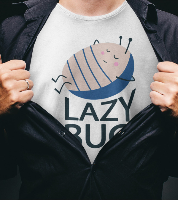 Relaxed Sleeping Lazy Bug Cute Cartoon T-Shirt