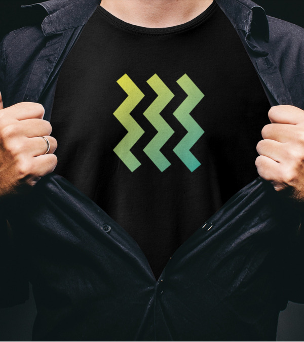 ZigZag Lemon Lime Gradient T-Shirt