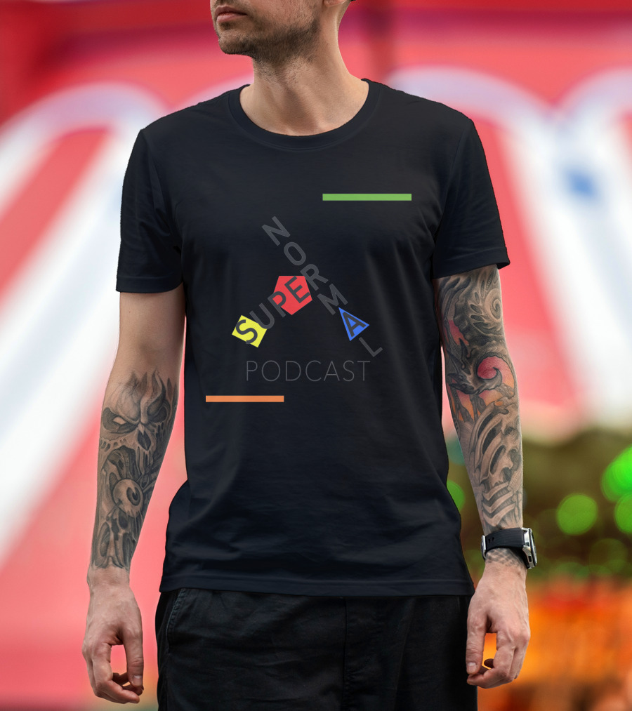 Super Normal Podcast Geometric Shapes T-Shirt