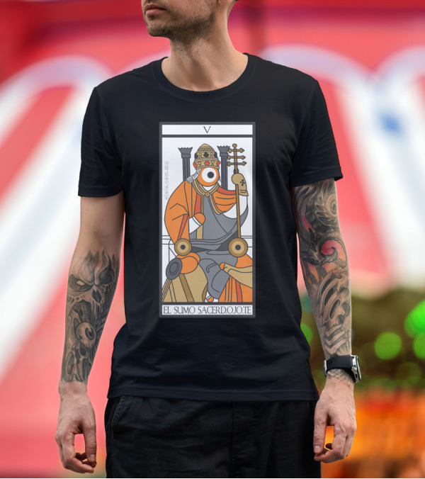 Premium T-Shirt: El Sumo Sacerd.ojote Tarot Card V Priest Symbolic T-Shirt El Sumo Sacerd.ojote Tarot Card V Priest Symbolic T-Shirt