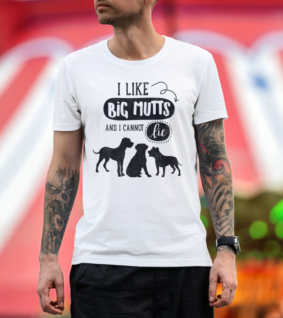 I Like Big Mutts and I Cannot Lie with Silhouettes of Dogs T-Shirt