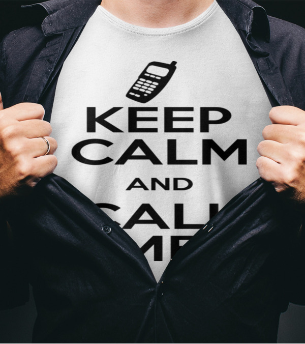 Keep Calm And Call Me Vintage Mobile Phone T-Shirt