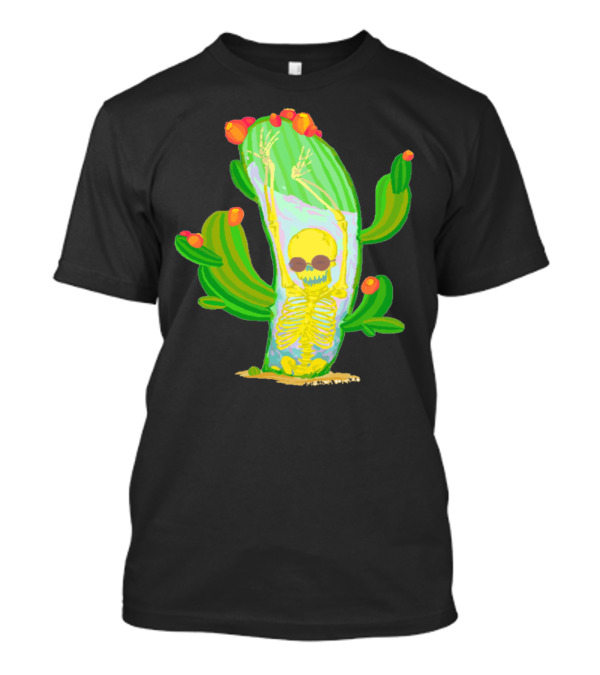 Rest In Paradise Cactus Skeleton With Sunglasses T-Shirt