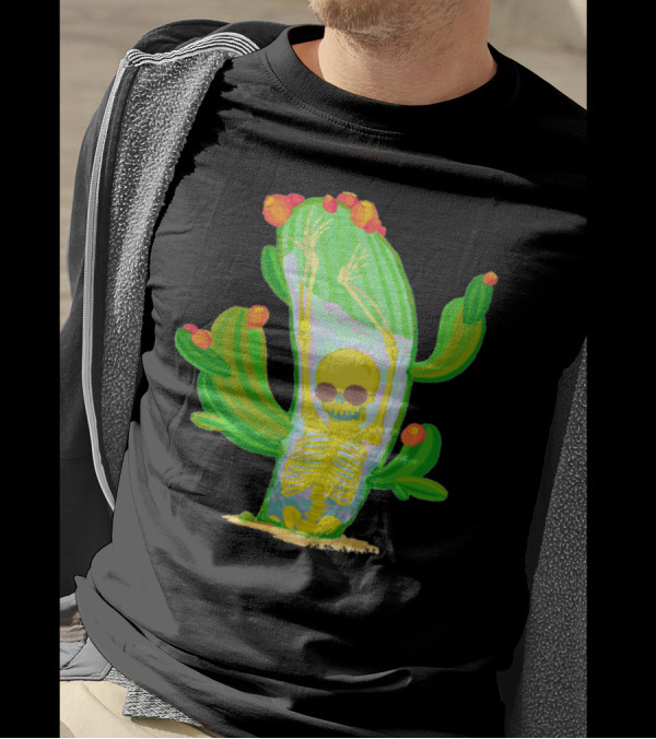 Rest In Paradise Cactus Skeleton With Sunglasses T-Shirt