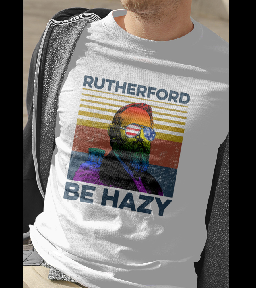 Rutherford Be Hazy Patriotic Sunglasses With Drink T-Shirt