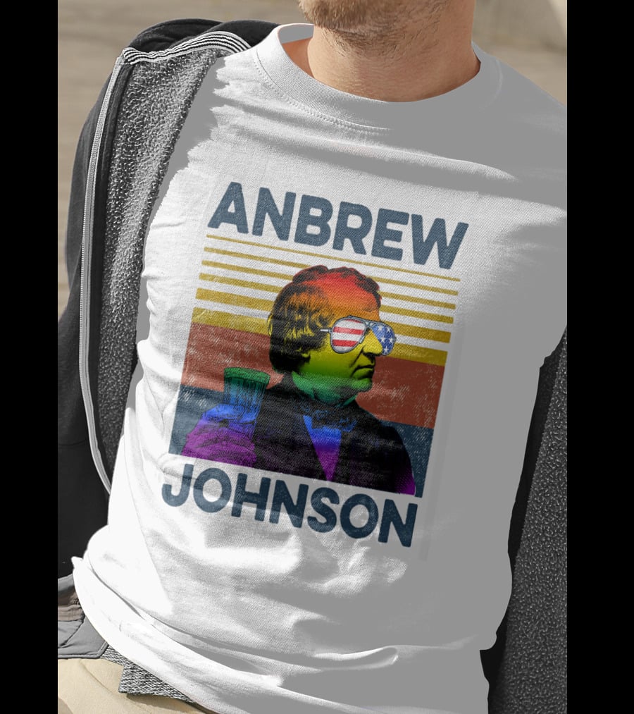 Anbrew Johnsons Pride Rainbow Sunglasses Beer Drink T-Shirt