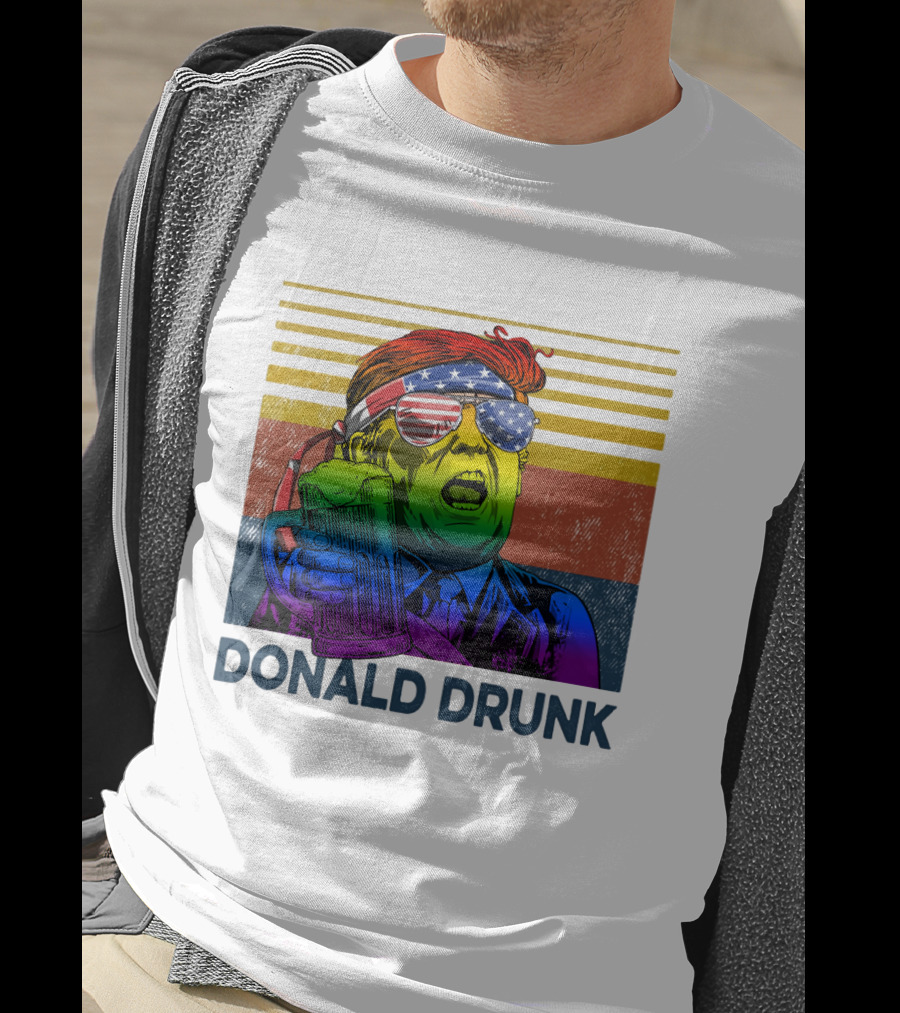 Donald Drunk Vintage Style Patriotic Beer Lover T-Shirt