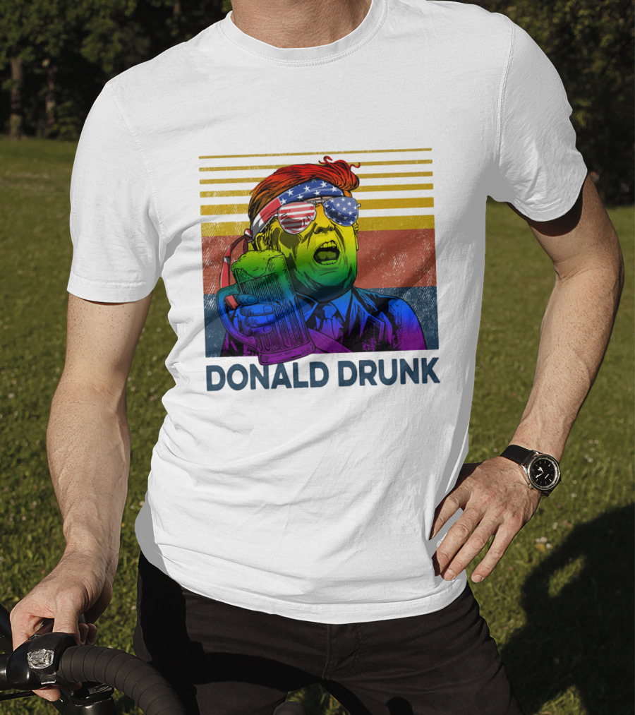 Donald Drunk Vintage Style Patriotic Beer Lover T-Shirt