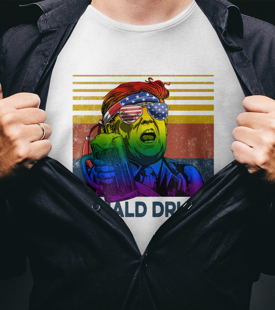 Donald Drunk Vintage Style Patriotic Beer Lover T-Shirt