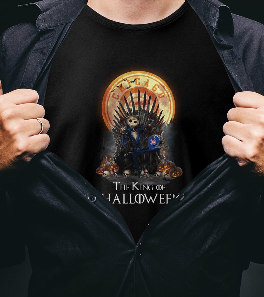 Chicago Cubs Halloween Throne King T-Shirt
