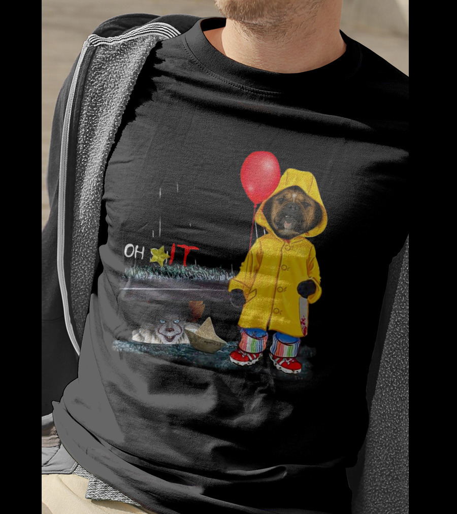 IT BoxerDs Raincoat Red Balloon Dog Encounter T-Shirt