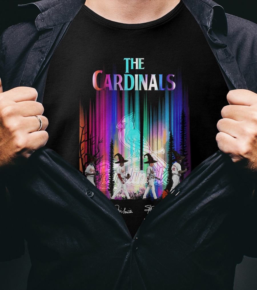 The Cardinals St. Louis Baseball Legends Aurora Borealis T-Shirt