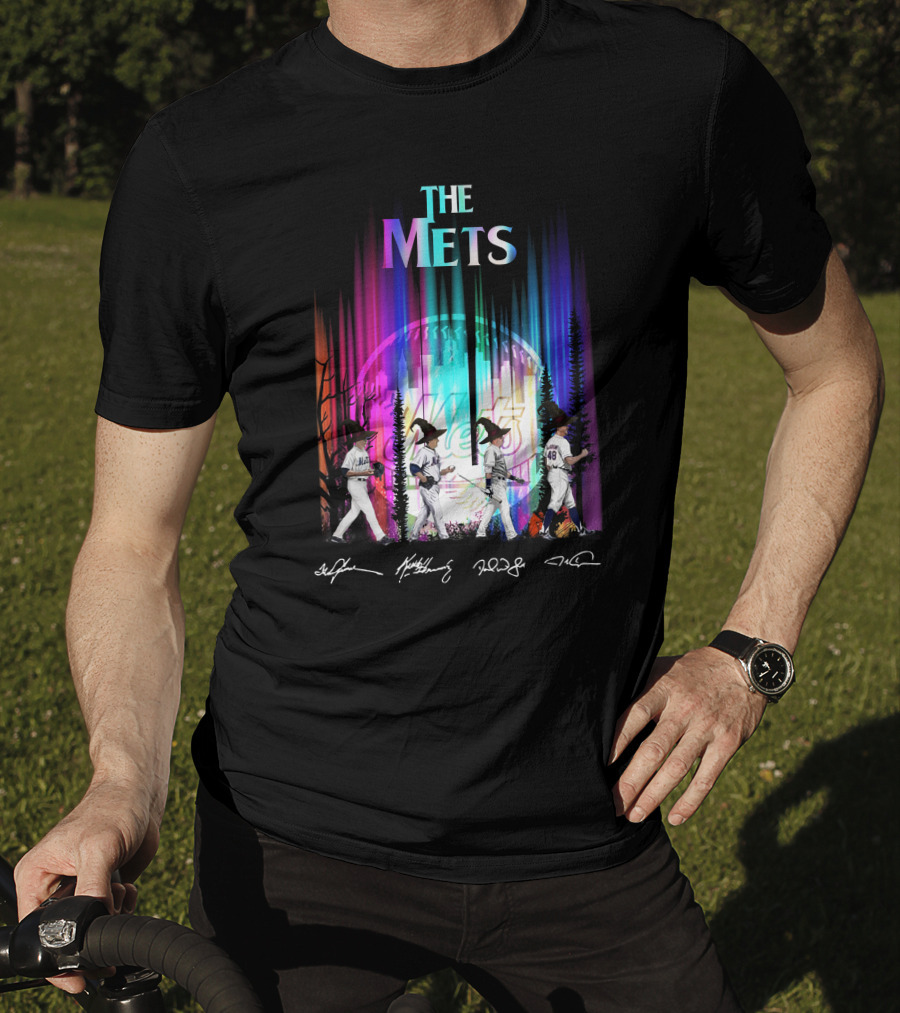 The Mets Neon Forest Baseball Player Walk With Signatures T-Shirt