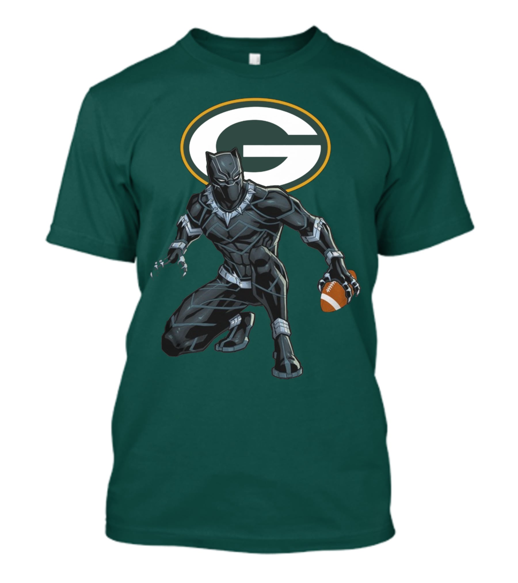 Green Bay Packers Wakanda Football Panther T-Shirt