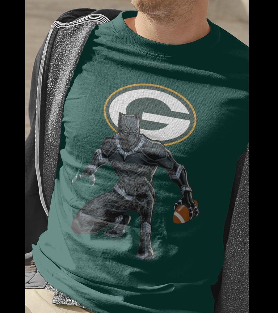 Green Bay Packers Wakanda Football Panther T-Shirt