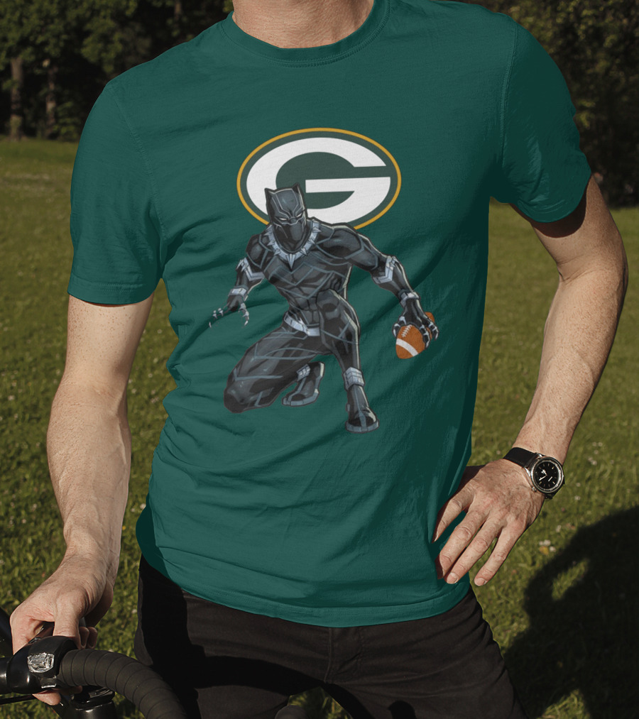 Green Bay Packers Wakanda Football Panther T-Shirt