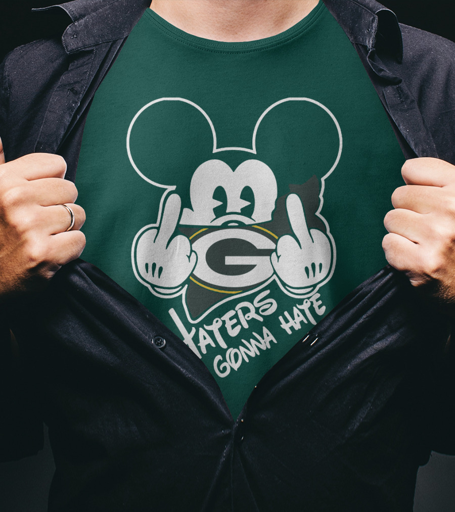 Packers Haters Gonna Hate Mouse Hands T-Shirt