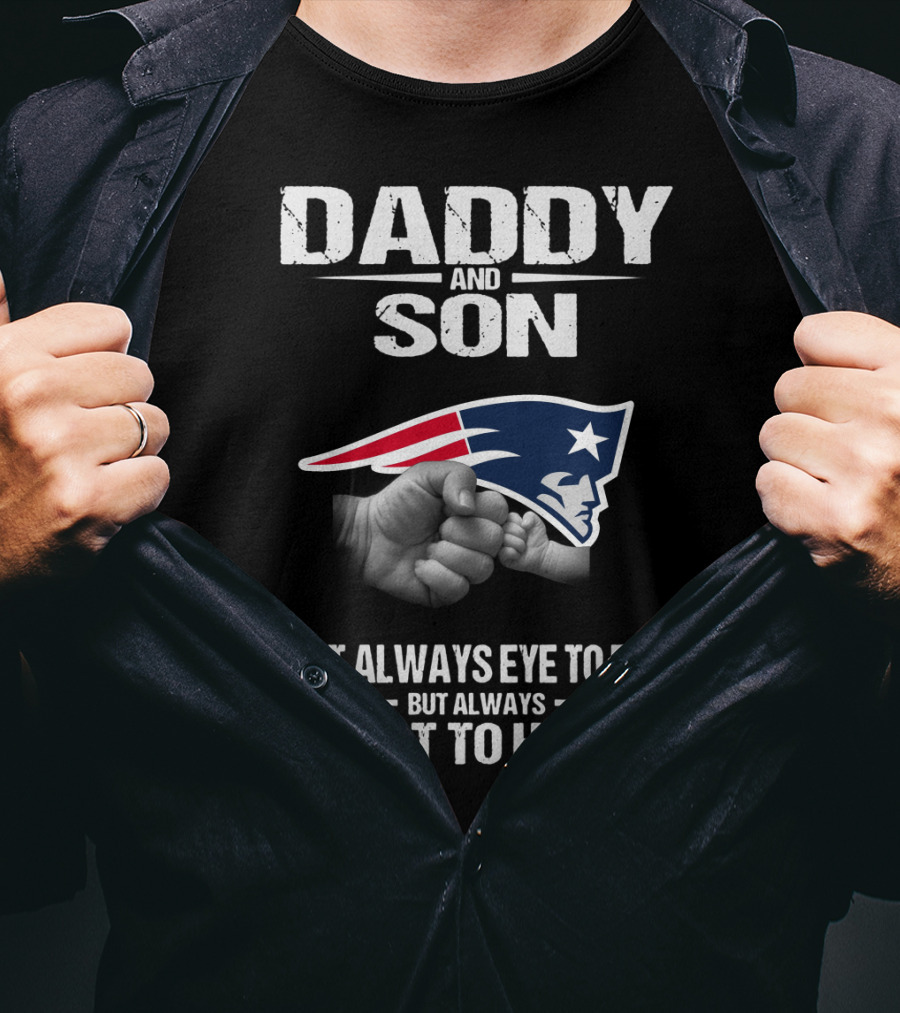 Daddy And Son New England Patriots Heart To Heart T-Shirt