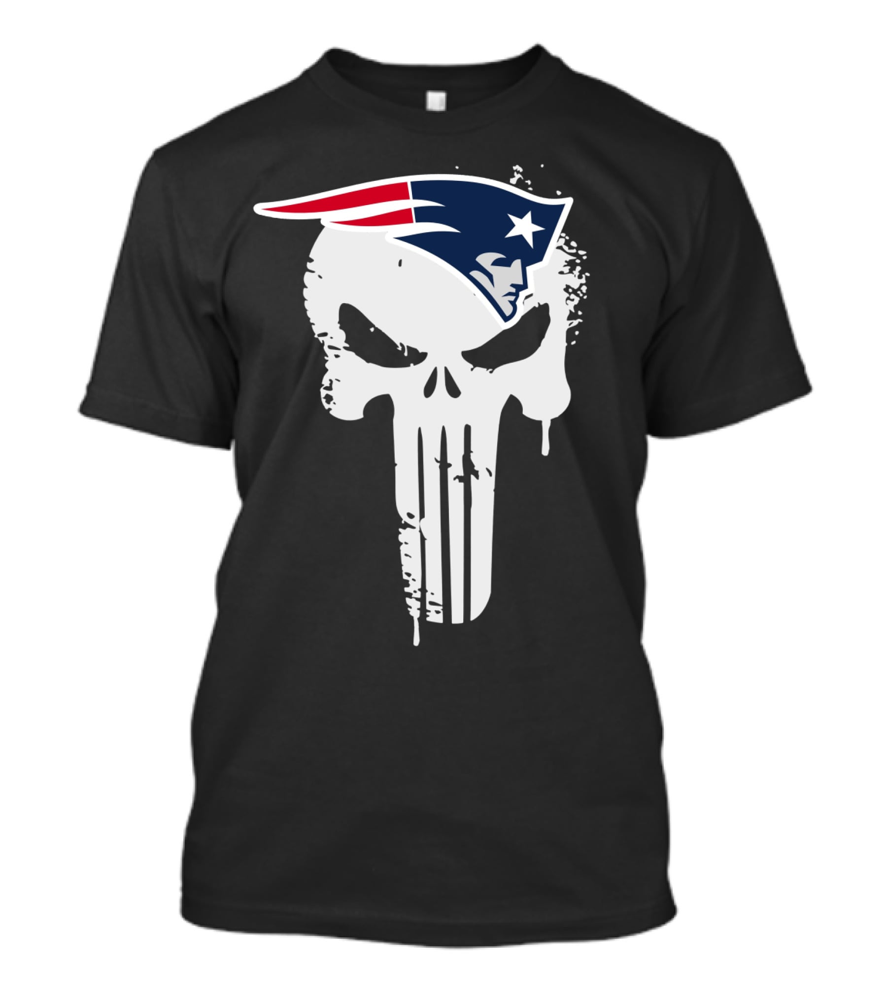 New England Patriots Punisher Skull T-Shirt