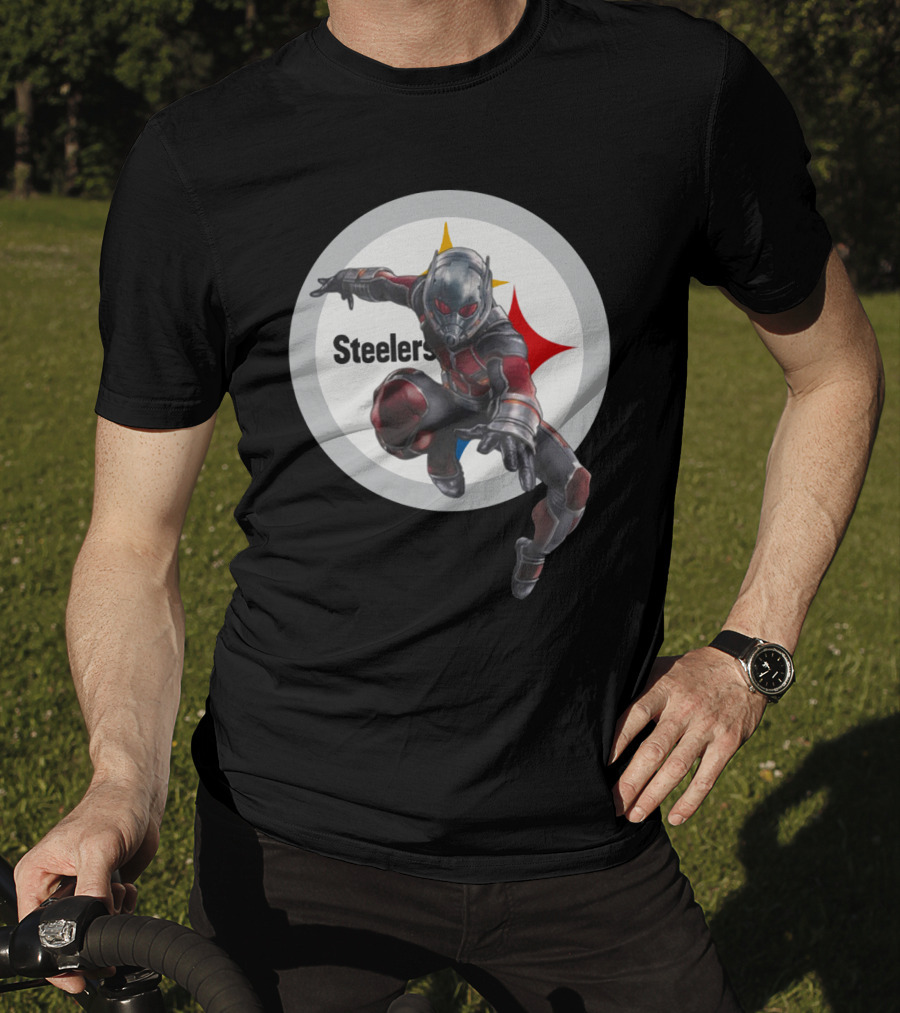 Pittsburgh Steelers Ant-Man Marvel Crossover T-Shirt