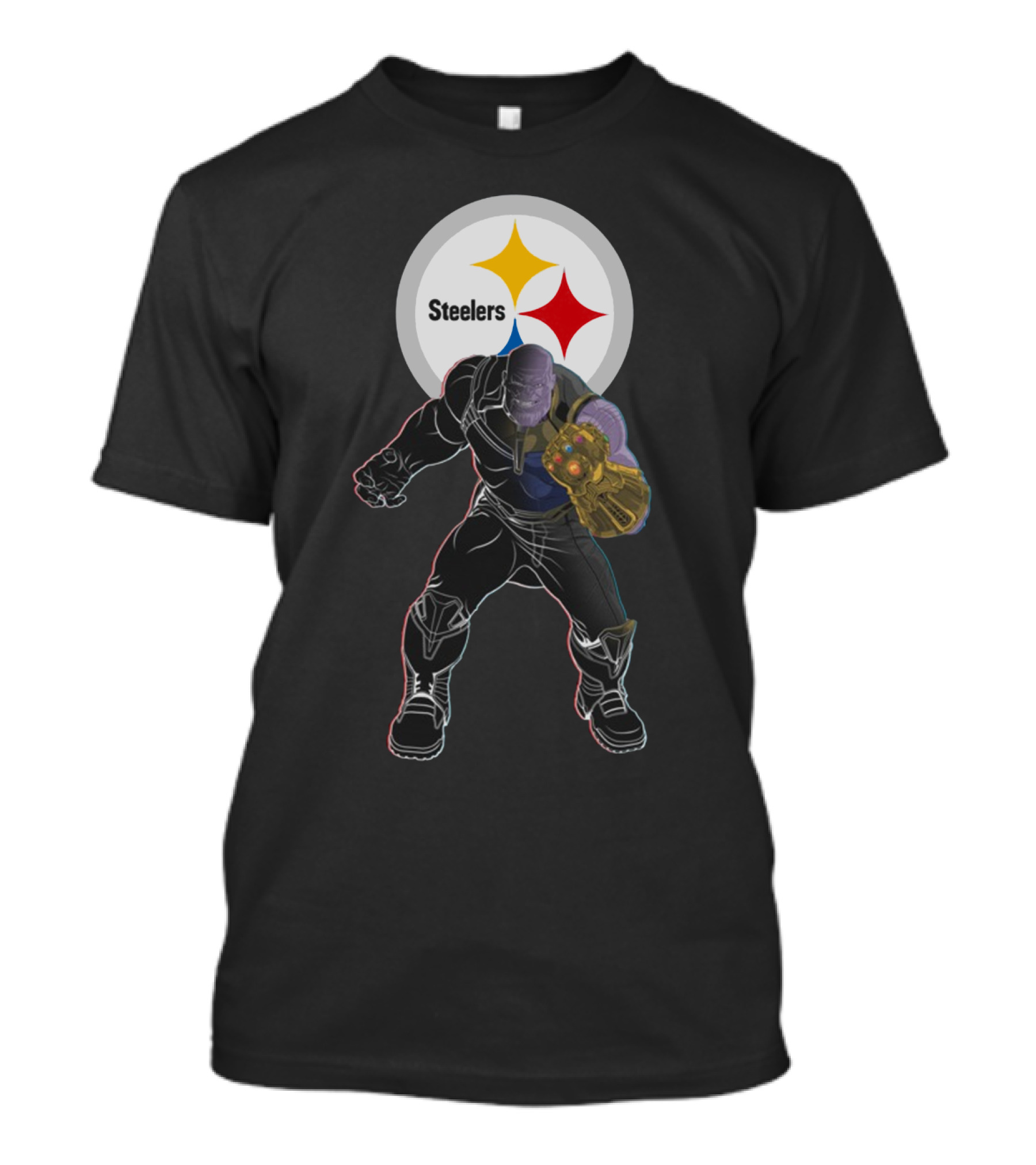 Steelers Nfl Team With Infinity Gauntlet Comic Crossover T-Shirt