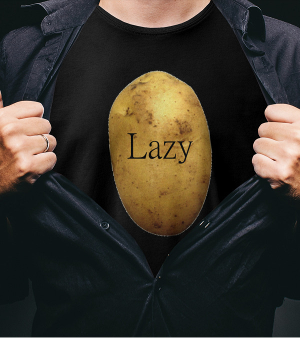 Lazy Potato Funny Food Humor T-Shirt