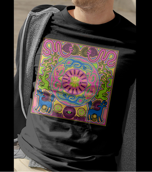 Creating Daylight Psychedelic Animals And Floral Patterns With Vibrant Colors T-Shirt