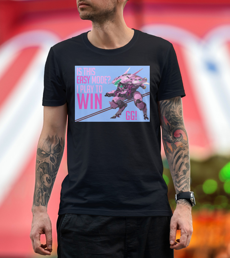 Is This Easy Mode I Play to Win GG Mech Character T-Shirt