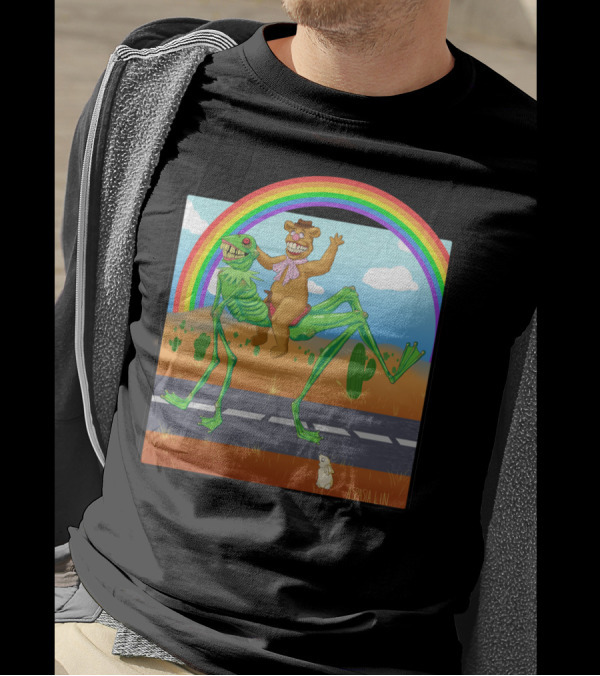 KermStupid Rainbow Cowboy Adventure In Cactus Desert By Aspasia Lin T-Shirt