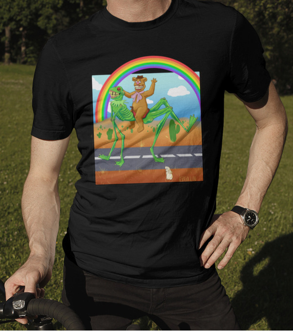KermStupid Rainbow Cowboy Adventure In Cactus Desert By Aspasia Lin T-Shirt