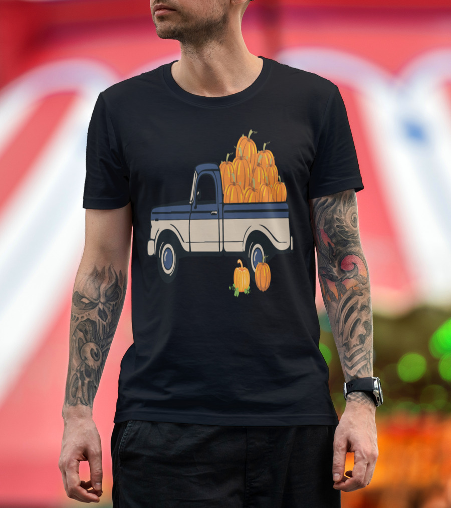 Vintage Pickup with Harvest Pumpkins T-Shirt