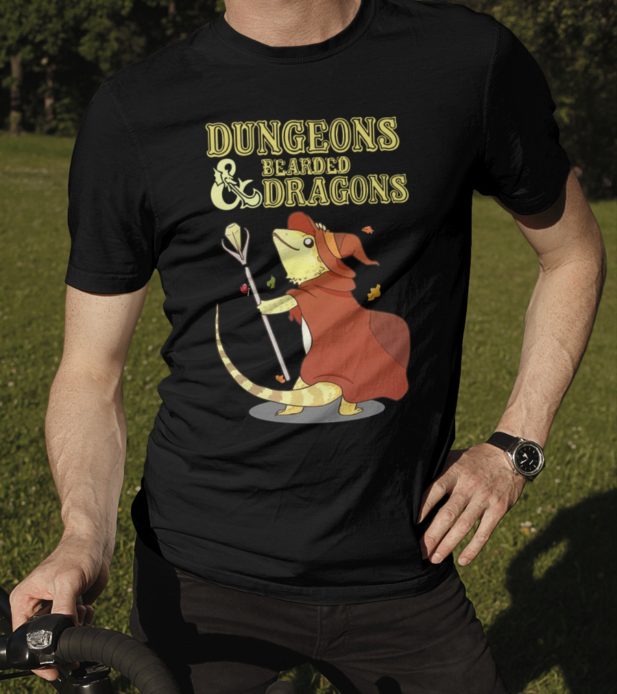 Dungeons And Bearded Dragons Mage Lizard Adventure T-Shirt
