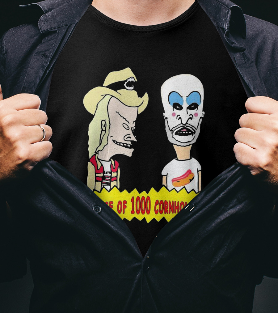 House Of 1000 Cornholios Beavis And Butt-Head Style Characters With Costumes T-Shirt
