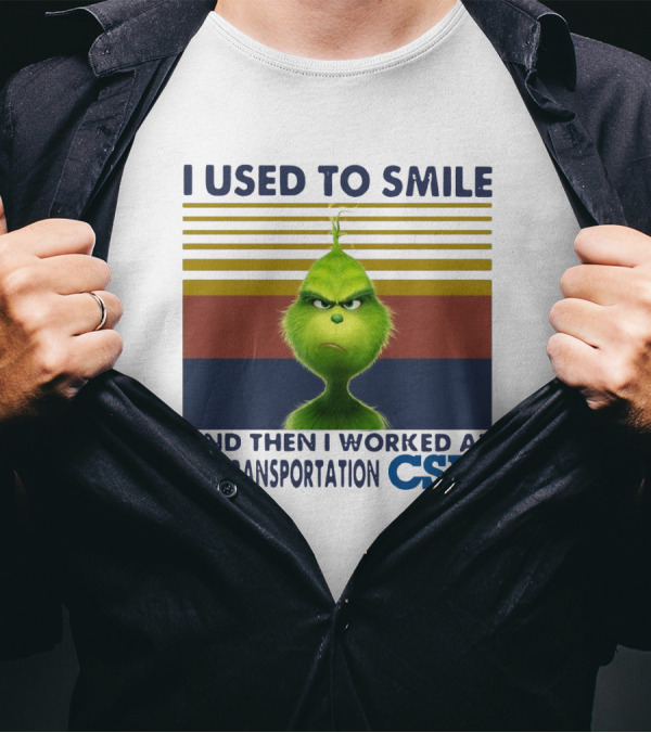 Vintage Grinch I Used To Smile And Then I Worked At CSX Transportation T-Shirt