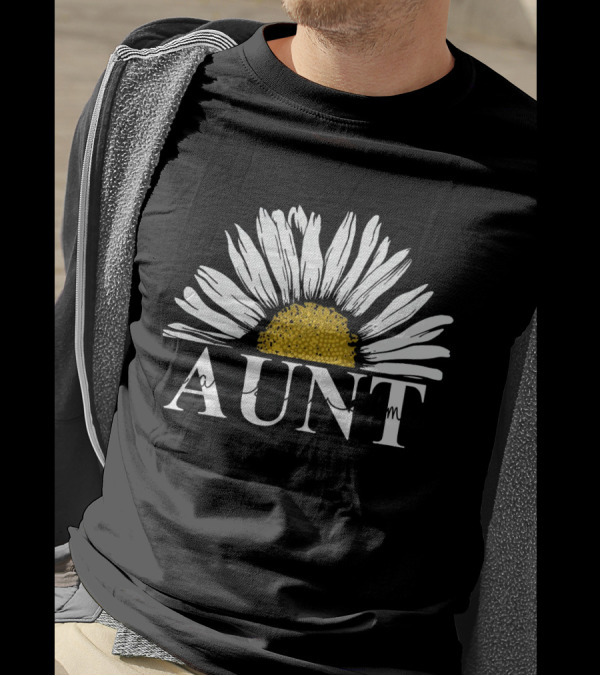 Aunt Daisy Sofia Lima Flower Text T-Shirt