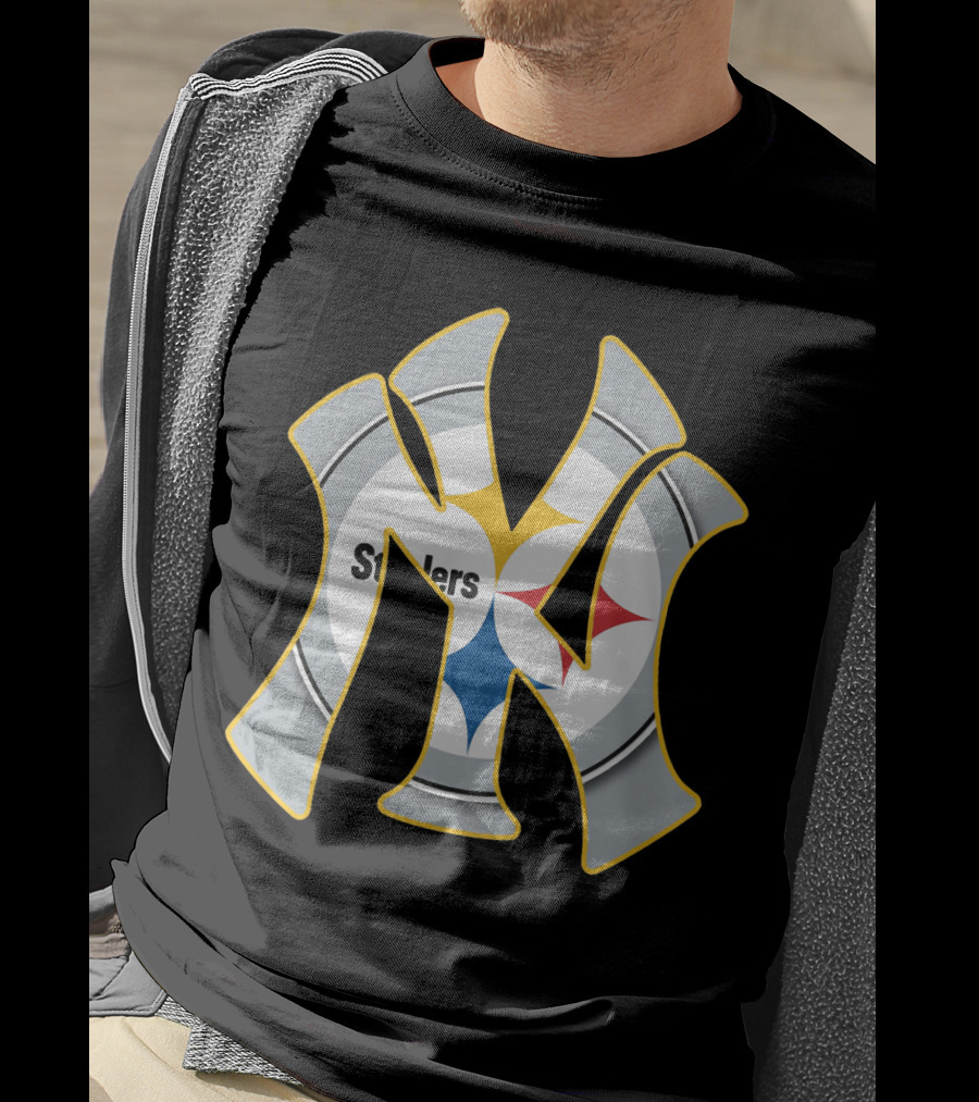 Yankees Steelers New York's Logo Fusion T-Shirt