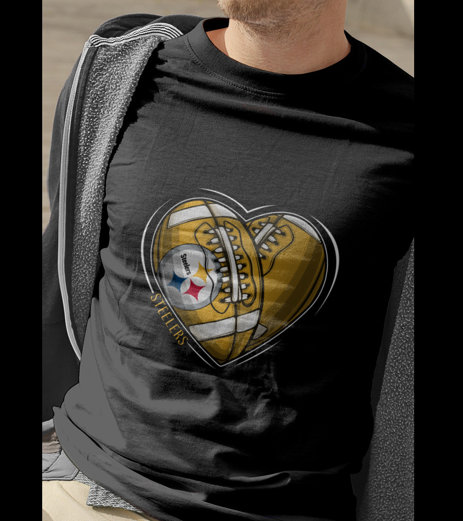Steelers Heart Football Steelers T-Shirt