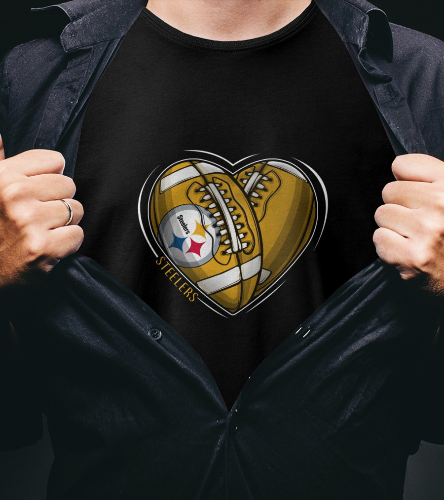 Steelers Heart Football Steelers T-Shirt